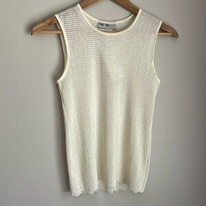 LanaLee Ivory Sleevless Dress Top Women's Size Small NWT